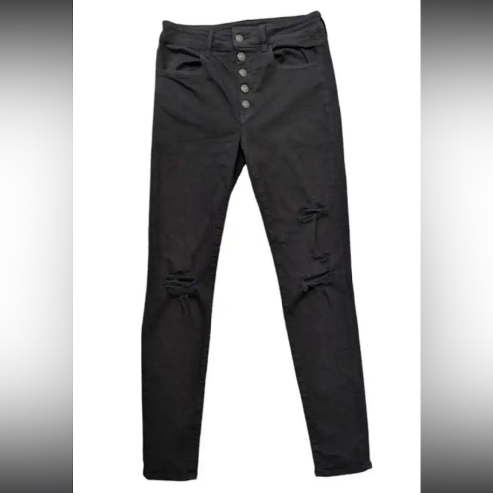 Like new American eagle super high rise jegging size 6 black